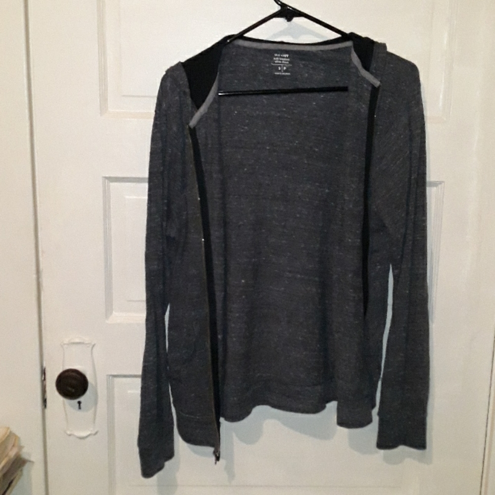Old navy black gray hoodie zip up